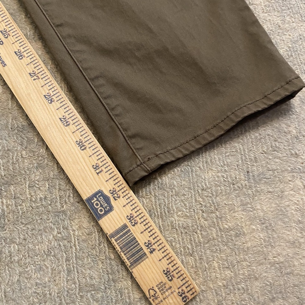 Lucky Brand 121 Slim Straight Pants Mens 33x32 Brown Stretch 5 Pocket Jeans - Picture 8 of 14